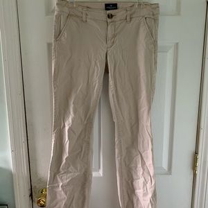 AEO kick boot dress pant khaki size 6